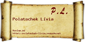 Polatschek Lívia névjegykártya